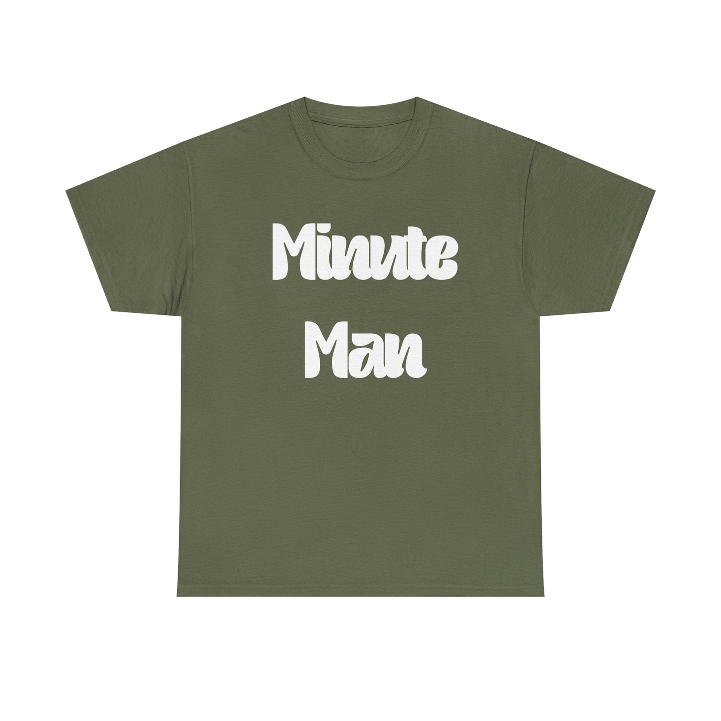 Minute Man T‑Shirt — Retro Script Graphic Tee