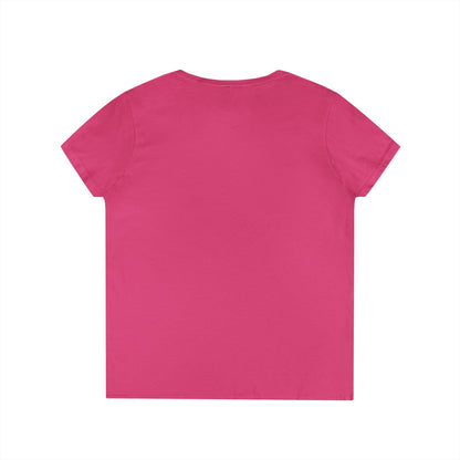 Ladies' V-Neck T-Shirt — "Shake for Answers" Magic 8-Ball Graphic Tee