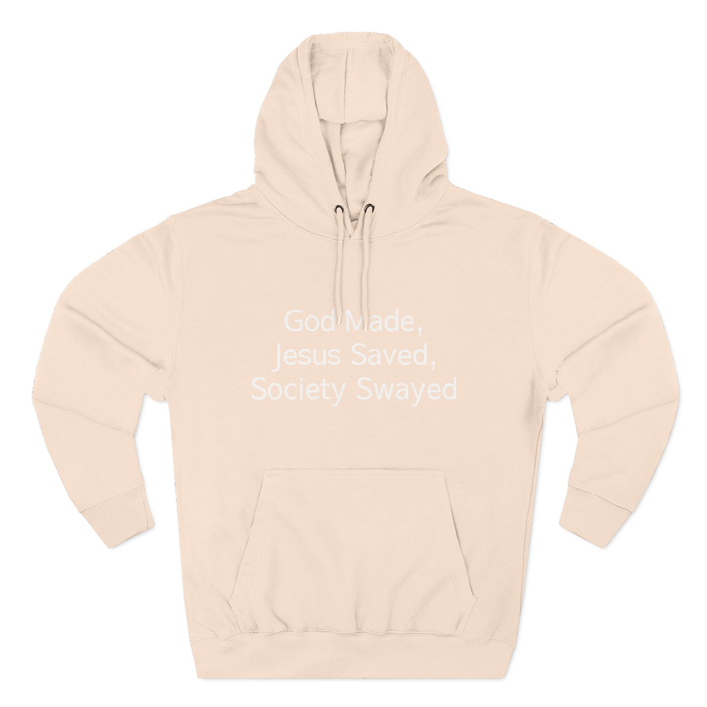 God Made, Jesus Saved Hoodie — Christian Faith Quote Pullover Hoodie
