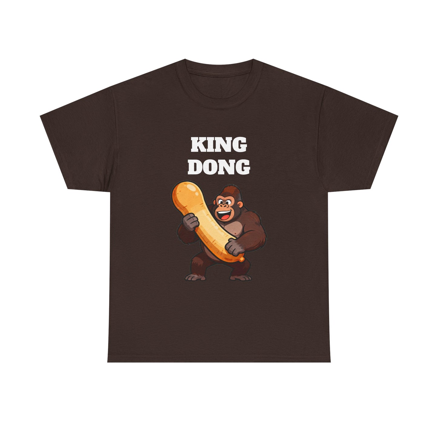 King Dong Gorilla T-Shirt — Funny Prank Tee with Cartoon Ape Holding Banana
