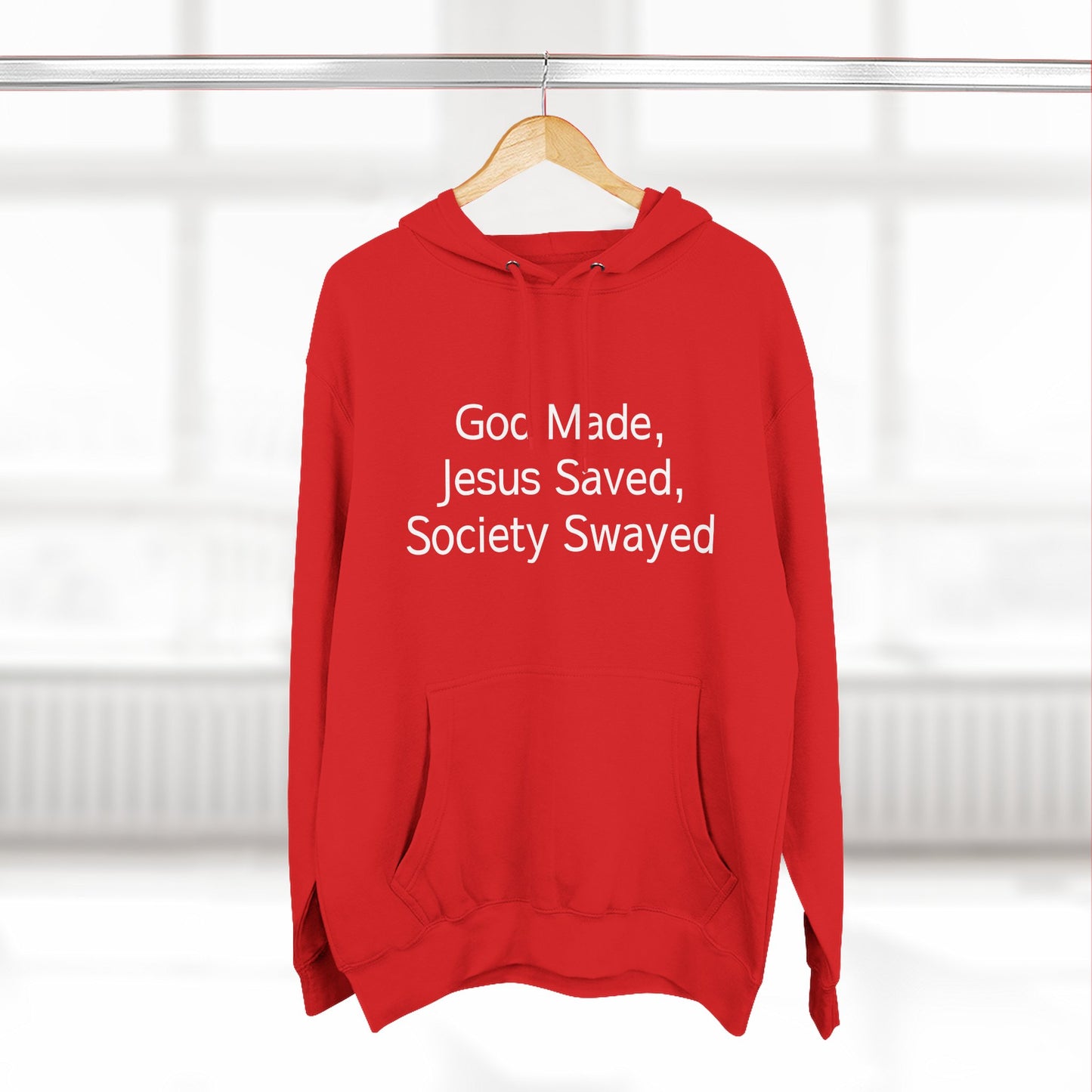 God Made, Jesus Saved Hoodie — Christian Faith Quote Pullover Hoodie