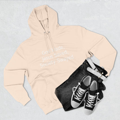 God Made, Jesus Saved Hoodie — Christian Faith Quote Pullover Hoodie
