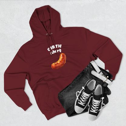 Funny Graphic Hoodie — 'Girth Alert' Casual Fleece Pullover