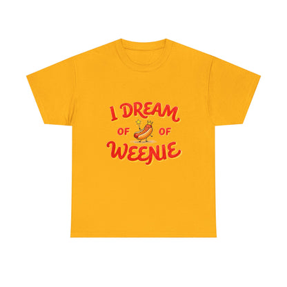 I Dream of Weenie Graphic Tee — Funny Hot Dog Retro Shirt