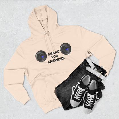Hoodie — “Shake For Answers” Magic 8-Ball Graphic Fleece Hoodie
