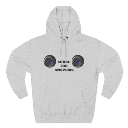 Hoodie — “Shake For Answers” Magic 8-Ball Graphic Fleece Hoodie