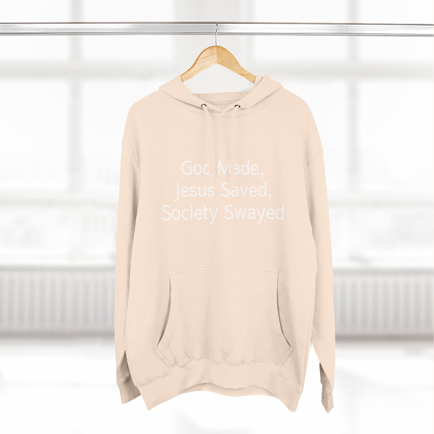 God Made, Jesus Saved Hoodie — Christian Faith Quote Pullover Hoodie