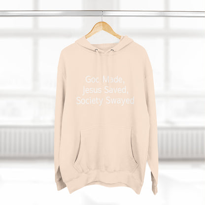 God Made, Jesus Saved Hoodie — Christian Faith Quote Pullover Hoodie